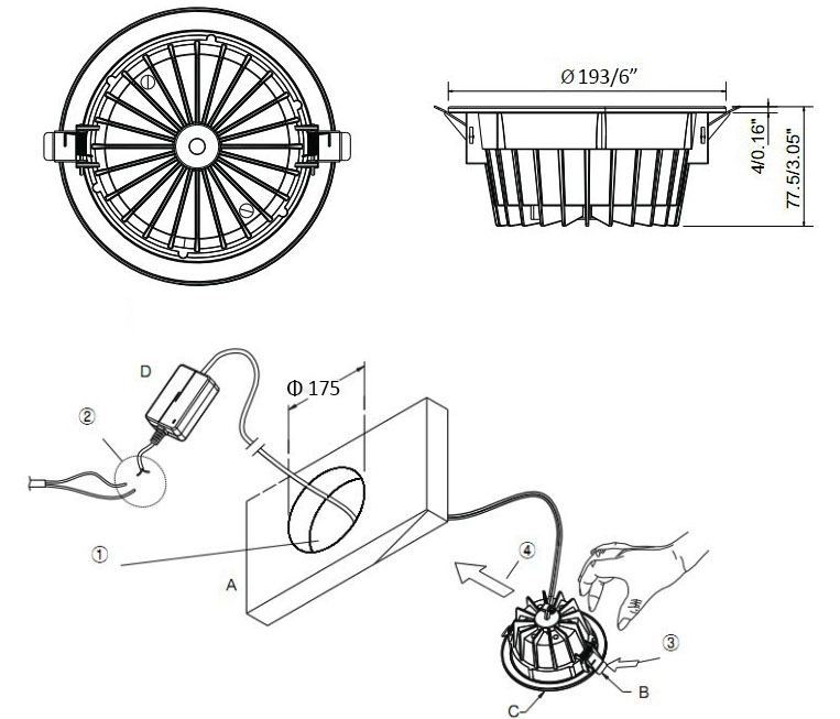 Recessed Downlight Installation
